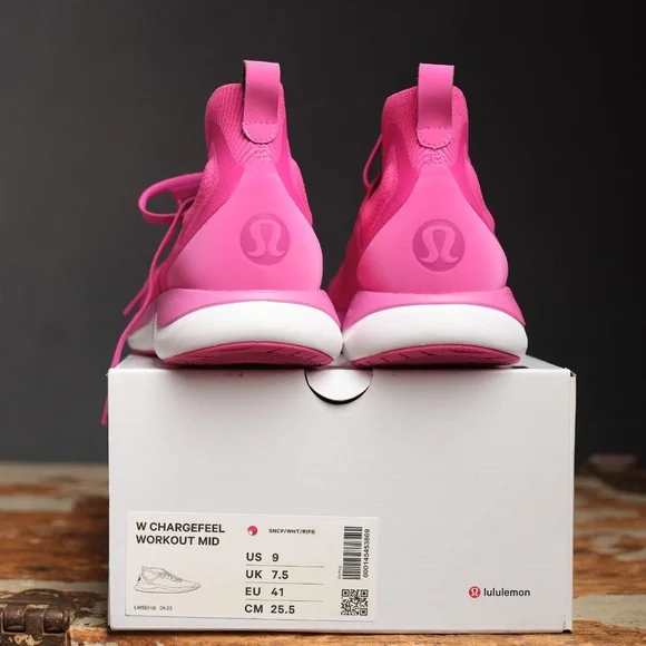 Lululemon Pink Chargefeel Mid Women's Workout Shoe SOLD OUT - Picture 5 of 7